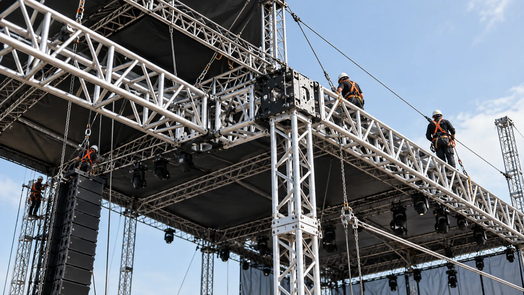 Struktur aluminium rigging untuk kebutuhan produksi event